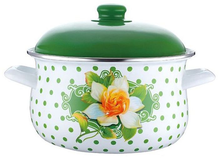Кастрюля эмалированная Elff Decor с крышкой, 3,7 л. 1407-55394672 Кастрюля эмалированная Elff Decor с крышкой, 3,7 л. 1407-55394672Кастрюля с эмалированным покрытием. Внешнее покрытие эмаль. Металлическая, эмалированная крышка. Металлические ручки ,покрытые эмалью Подходит для всех видов кухонных плит. d.22см Объем - 3,7л