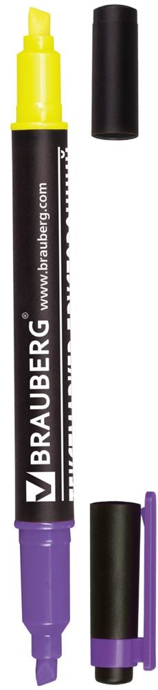 Brauberg Маркер двухсторонний цвет лимонный фиолетовыйZ0058-03 Brauberg Маркер двухсторонний цвет лимонный фиолетовыйZ0058-03Предназначен для выделения текста на бумаге любого типа, включая факс-бумагу. Светостойкие чернила незаметны при передаче текста по факсу. Имеет два скошенных наконечника на противоположных концах корпуса, подающие чернила двух разных цветов. Толщина линии - 1-4 мм. Двусторонний. Скошенные наконечники. Цвет чернил - лимонный/фиолетовый. Выделение фиолетовыми чернилами видно при копировании документа.