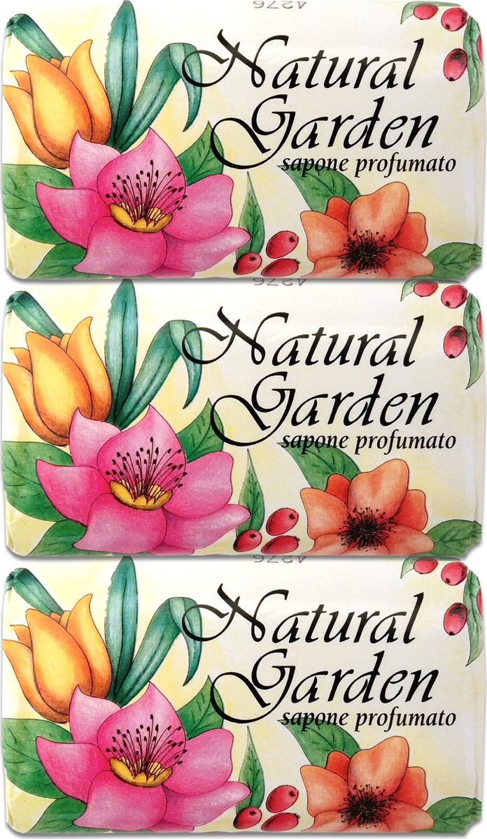 Nesti Dante Набор мыла Natural Garden Profumato Природный сад Душистое, 3 х 125 гMP59.4D Nesti Dante Набор мыла Natural Garden Profumato Природный сад Душистое, 3 х 125 гMP59.4DВеликолепный набор кускового мыла Natural Garden Profumato (природный сад душистое) от известнейшего итальянского бренда NESTI DANTE. Мыло сварено по уникальной котловой технологии и с учетом старинных рецептов, из натуральных ингредиентов высочайшего качества. Наличие в составе мыла оливкового масла ,первого холодного отжима, позволяет глубоко увлажнять кожу и насыщать ее природными микроэлементами и витаминами. Не раздражает и не сушит кожу благодаря отсутствию щелочи, прекрасно очищает кожу от омертвевших частиц.