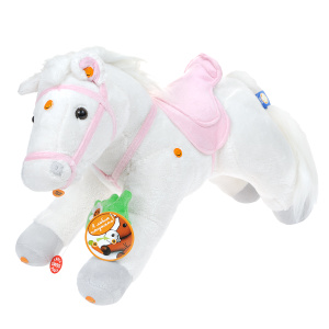 Мягкая интерактивная игрушка TeeBoo Пони, цвет: белый, 65 см