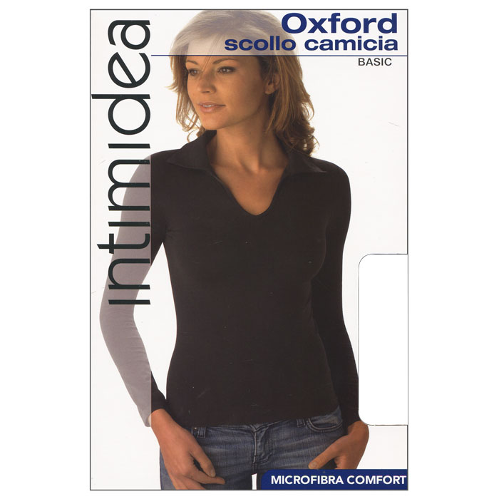 Футболка с длинным рукавом женская Intimidea Oxford, цвет: белый (Bianco). Размер S/MIN-T-Shirt Oxford Bianco Футболка с длинным рукавом женская Intimidea Oxford, цвет: белый (Bianco). Размер S/MIN-T-Shirt Oxford BiancoЖенская футболка Oxford с длинным рукавом и с воротником-поло выполнена из микрофибры, она очень мягкая на ощупь, не раздражает даже самую нежную и чувствительную кожу.Футболка очень удобна в использовании, ее можно носить как с брюками, так и с юбкой. Отличный вариант для повседневного использования!