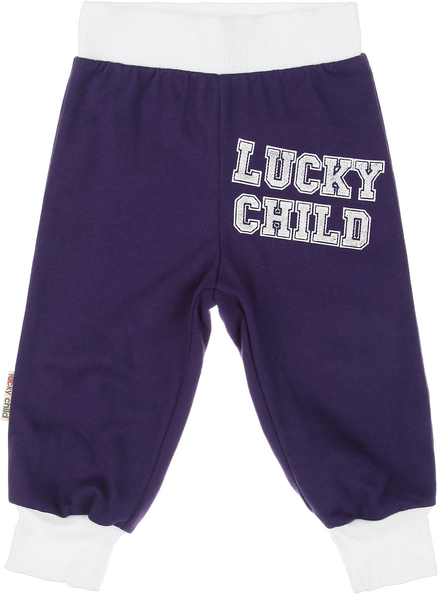 Брюки спортивные8-7 Брюки спортивные8-7Детские спортивные брюки Lucky Child на широком поясе послужат идеальным дополнением к гардеробу вашего ребенка. Брюки, изготовленные из натурального хлопка, очень мягкие и приятные на ощупь, не сковывают движения и позволяют коже дышать, не раздражают нежную и чувствительную кожу ребенка, обеспечивая наибольший комфорт. Лицевая сторона изделия гладкая, изнаночная - с теплым мягким начесом. Утепленные брюки благодаря мягкому эластичному поясу не сдавливают животик ребенка и не сползают, обеспечивая ему наибольший комфорт. Снизу брючины дополнены широкими трикотажными манжетами, не пережимающими ножки. Модель оформлена принтовой надписью. В таких брючках ваш ребенок будет чувствовать себя уютно и комфортно, и всегда будет в центре внимания!