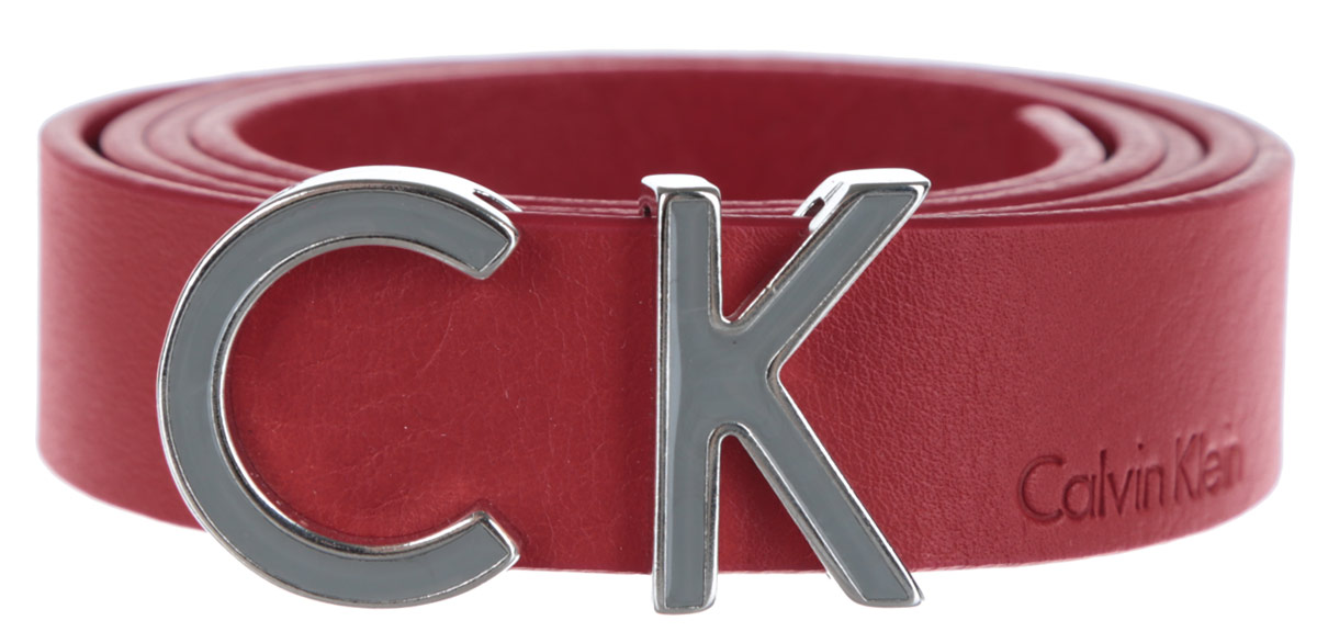 Ремень женский Calvin Klein, цвет: красный. K60K601090_6050. Размер 95K60K601090 Ремень женский Calvin Klein, цвет: красный. K60K601090_6050. Размер 95K60K601090Стильный женский ремень Calvin Klein Jeans станет великолепным дополнением к любому образу.Ремень изготовлен из натуральной кожи и оформлен декоративной пряжкой в виде букв CK и тиснением в виде названия бренда. Ширина изделия дает возможность эффективно применять его с джинсами, брюками или верхней одеждой. Длина ремня регулируется. В комплект входит фирменный чехол.Такой ремень шикарно дополнит образ и не перегрузит его лишними деталями, а также позволит вам подчеркнуть свой вкус и индивидуальность.