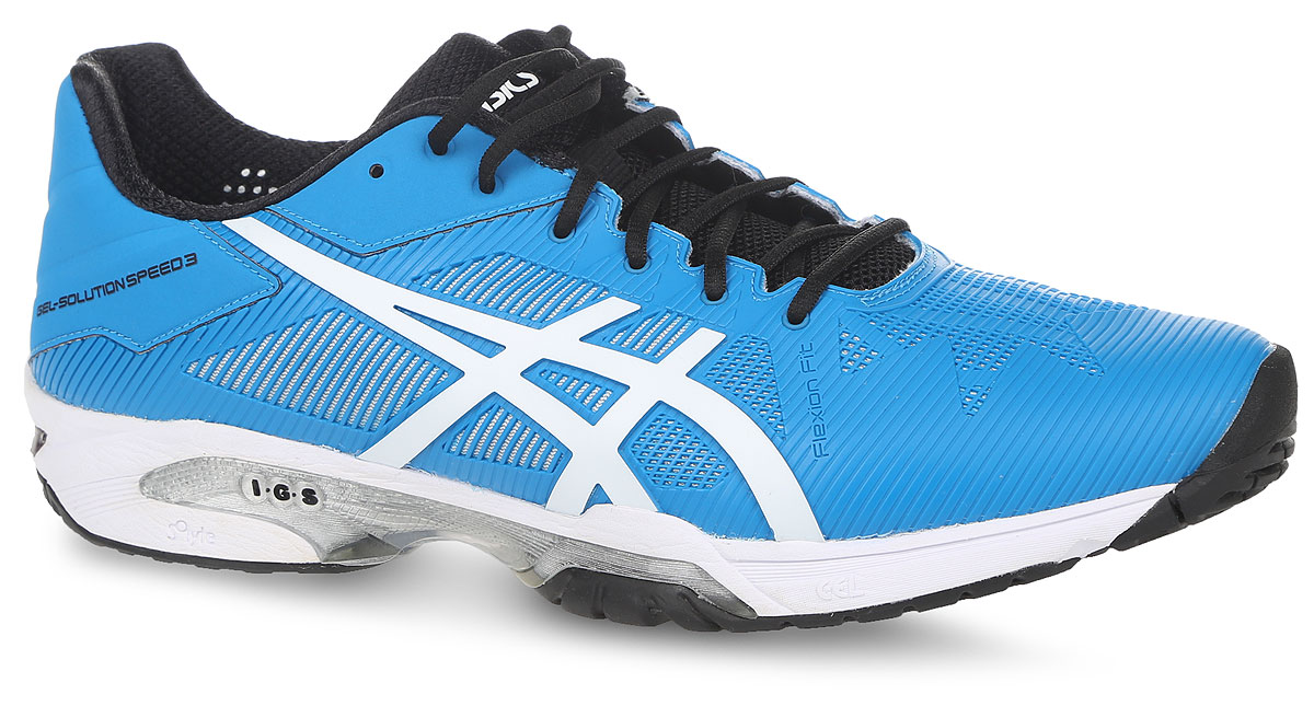Кроссовки мужские Asics Gel-Solution Speed 3, цвет: голубой. E600N-4301. Размер 11H (44,5)E600N-4301 Кроссовки мужские Asics Gel-Solution Speed 3, цвет: голубой. E600N-4301. Размер 11H (44,5)E600N-4301Кроссовки Asics для активного отдыха. Модель выполнена из полимерных материалов со вставками из дышащего текстиля, что обеспечивают отличную вентиляцию. Классическая шнуровка надежно зафиксирует изделие на ноге.Удобные кроссовки - незаменимая вещь в гардеробе каждого спортсмена.