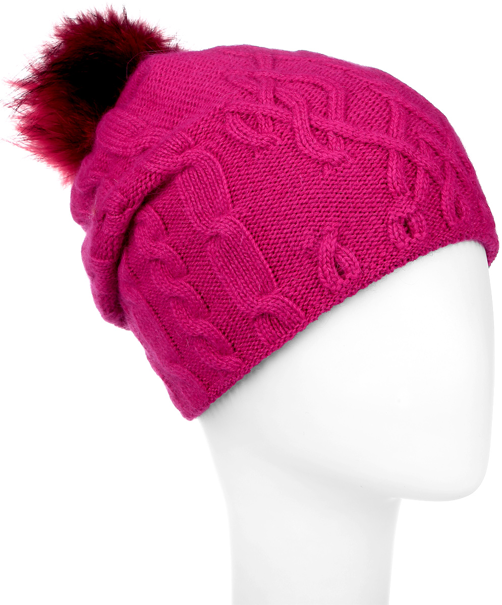 Шапка женская Marhatter, цвет: фуксия. MWH5602/3. Размер 56/58MWH5602/3 Шапка женская Marhatter, цвет: фуксия. MWH5602/3. Размер 56/58MWH5602/3Теплая женская шапка Marhatter отлично дополнит ваш образ в холодную погоду. Сочетание шерсти и акрила максимально сохраняет тепло и обеспечивает удобную посадку, невероятную легкость и мягкость. Подкладка выполнена из мягкого флиса.Удлиненная шапка выполнена вязкой с узорами. Макушка шапки дополнена пушистым помпоном из натурального меха песца.Модель составит идеальный комплект с модной верхней одеждой, в ней вам будет уютно и тепло.Уважаемые клиенты!Размер, доступный для заказа, является обхватом головы.