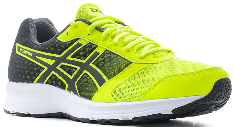 Кроссовки для бега мужские Asics Patriot 8, цвет: желтый, черный. T619N-0790. Размер 10H (43)T619N-0790 Кроссовки для бега мужские Asics Patriot 8, цвет: желтый, черный. T619N-0790. Размер 10H (43)T619N-0790Мужские кроссовки Asics Patriot 8 созданы для естественного бега. Модель выполнена в лаконичном дизайне издышащего сетчатого текстиля и имеет вставки из искусственной кожи. Классическая система шнуровки надежнофиксирует обувь на стопе. Задник и язычок декорированы символикой бренда. Эта беговая модель не имеет гелевойамортизации. Амортизация обеспечивается благодаря сжатому материалу стельки EVA, повторяющему формулодыжки и удерживающему пятку на месте. Модель оснащена укрепленной ударопрочной колодкой California.Подошва повышенной износостойкости оснащена протектором.
