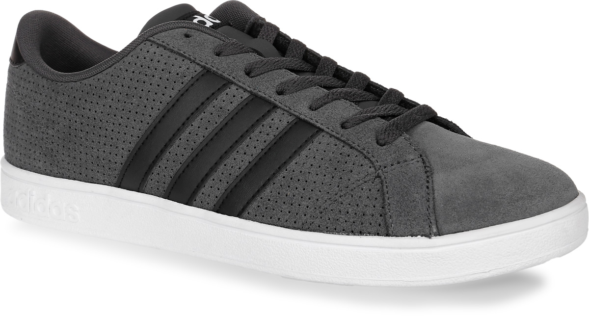 Кроссовки мужские adidas Neo Baseline, цвет: темно-серый. B74440. Размер 6 (38)B74440 Кроссовки мужские adidas Neo Baseline, цвет: темно-серый. B74440. Размер 6 (38)B74440Мужские кроссовки adidas Neo Baseline, выполненные из натурального спилка, оформлены декоративной перфорацией и фирменными нашивками из искусственной кожи.Шнурки надежно зафиксируют модель на ноге. Внутренняя поверхность изтекстиля комфортна при движении. Стелька выполнена из легкого ЭВА-материала с поверхностью из текстиля.Подошва изготовлена из высококачественной резины и дополнена рельефным рисунком.
