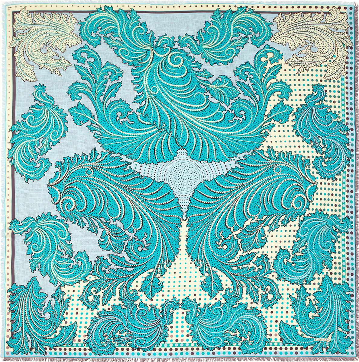 ПлатокD34-1203 ПлатокD34-1203Платок Eleganzza, выполненный из вискозы и шелка, идеально дополнит образ современной женщины. Модель оформлена принтом с узорами. Классическая квадратная форма позволяет носить платок на шее, украшать им прическу или декорировать сумочку. С таким замечательным аксессуаром вы всегда будете выглядеть женственно и привлекательно.