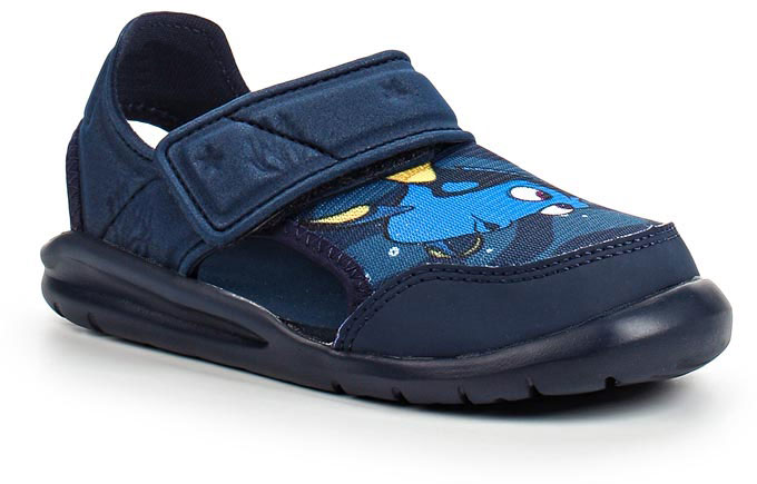 Сандалии для мальчика adidas Disney Nemo FortaSw, цвет: темно-синий. BA9334. Размер 23BA9334 Сандалии для мальчика adidas Disney Nemo FortaSw, цвет: темно-синий. BA9334. Размер 23BA9334В этих очаровательных пляжных сандаликах с осьминогом Хэнком из мультфильма В поисках Дори малышам будет удобно играть у бассейна или на берегу моря. Текстильная подкладка обеспечивает комфорт маленьким ножкам, а мягкие ремешки на липучке облегчают надевание и снимание.