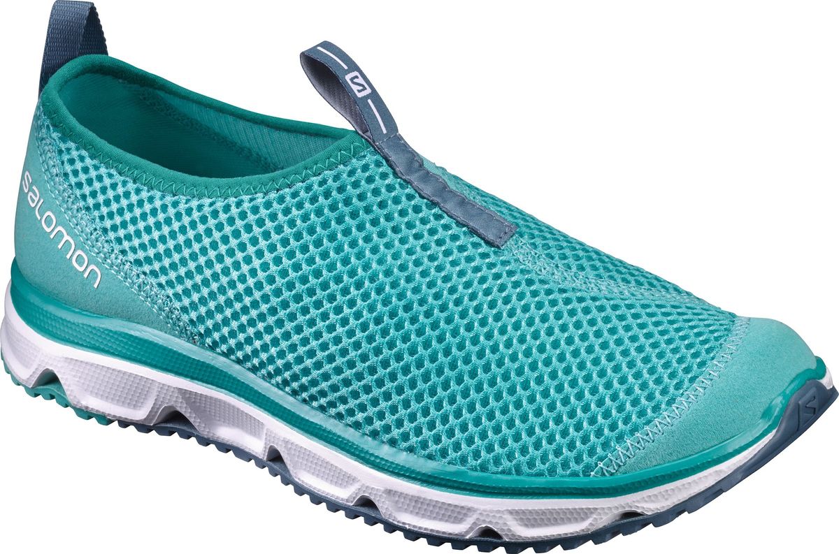 Кроссовки женские Salomon Rx Moc 3.0 W, цвет: бирюзовый. L39244600. Размер 4,5 (36)L39244600 Кроссовки женские Salomon Rx Moc 3.0 W, цвет: бирюзовый. L39244600. Размер 4,5 (36)L39244600Женские кроссовки от Salomon - незаменимая обувь в вашем гардеробе. Модель, выполненная из высококачественного материала, дарит комфорт и легкость во время ходьбы или бега. Верх изделия оформлен плетением. На заднике кроссовки декорированы логотипом бренда. Рифленая подошва обеспечит прочное сцепление с любой поверхностью. Такие кроссовки помогут ногам расслабиться после долгих и утомительных тренировок.