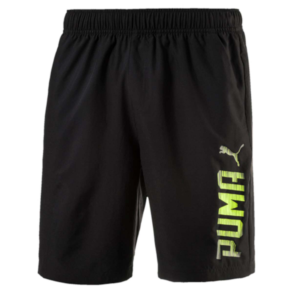 Шорты590614_01 Шорты590614_01Мужские спортивные шорты Rebel Woven Shorts изготовлены из 100% полиэстера. Эластичный пояс снабжен внутренними завязками для лучшей посадки по фигуре. Изделие имеет стандартную посадку, боковые карманы в швах, классический покрой. Шорты декорированы резиновым логотипом PUMA на левой штанине. Модель не стесняет движений, обеспечивая удобство и комфорт во время занятий.