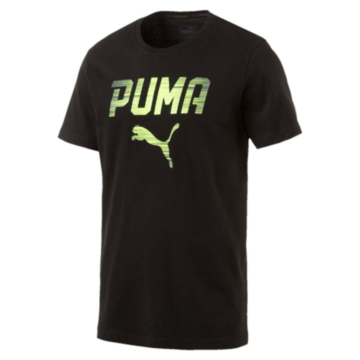 Футболка мужская Puma Rebel Tee, цвет: черный. 590605_01. Размер S (46/48)590605_01 Футболка мужская Puma Rebel Tee, цвет: черный. 590605_01. Размер S (46/48)590605_01Футболка мужская Rebel Tee изготовлена из 100% хлопка с финальной влагоотводящей обработкой на биологической основе. Изделие имеет классический крой, круглый вырез горловины и короткие рукава. Ворот выполнен из трикотажа в рубчик. Футболка декорирована спереди набивным рисунком c прорезиненными деталями. Даже самая прочная и выносливая одежда вряд ли будет более комфортной, чем PUMA Rebel Tee. Модель подойдет для прогулок и занятий спортом, имеет удобный силуэт, который подходит для любого телосложения.
