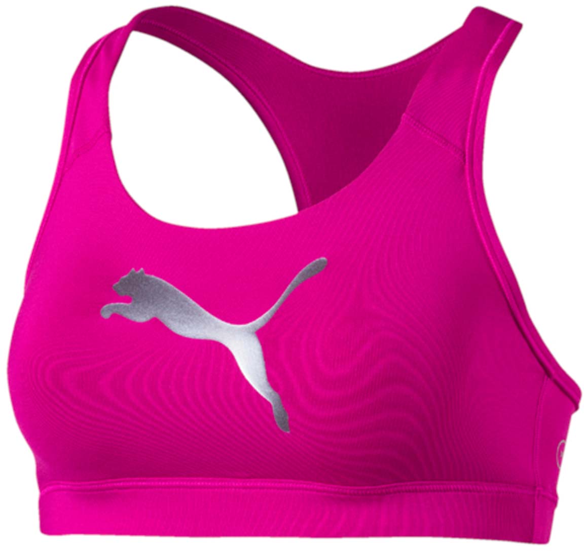 Топ-бра для фитнеса Puma PWRSHAPE Forever, цвет: розовый. 513965_29. Размер M (46)513965_29 Топ-бра для фитнеса Puma PWRSHAPE Forever, цвет: розовый. 513965_29. Размер M (46)513965_29Этот спортивный бюстгальтер-топ станет вашей любимой моделью, потому что он - незаменимая часть вашего гардероба для занятий спортом и активного отдыха! Отличный дизайн обеспечивает универсальность, поэтому бюстгальтер можно надевать в тренажерный зал, на занятие всеми видами фитнеса, на пробежку. Дополнительные удобства создаются за счет использования высокофункциональной технологии dryCELL, которая отводит влагу, поддерживает тело сухим и гарантирует комфорт во время активных тренировок и занятий спортом. Наплечные лямки с мягкой подложкой, не перекрещивающиеся на спине, не натирают, не давят, а также обеспечивают полную свободу движений и удобство надевания изделия благодаря функциональному крою спины. Отделка низа сверхэластичным плотным материалом создает дополнительную поддержку. Бюстгальтер декорирован спереди логотипом PUMA из светоотражающего материала, нанесенным методом термопечати, благодаря которому вас лучше видно в темное время суток. На нижний край изделия методом термопечати нанесен логотип dryCELL. Модель подходит для всех видов физической активности.