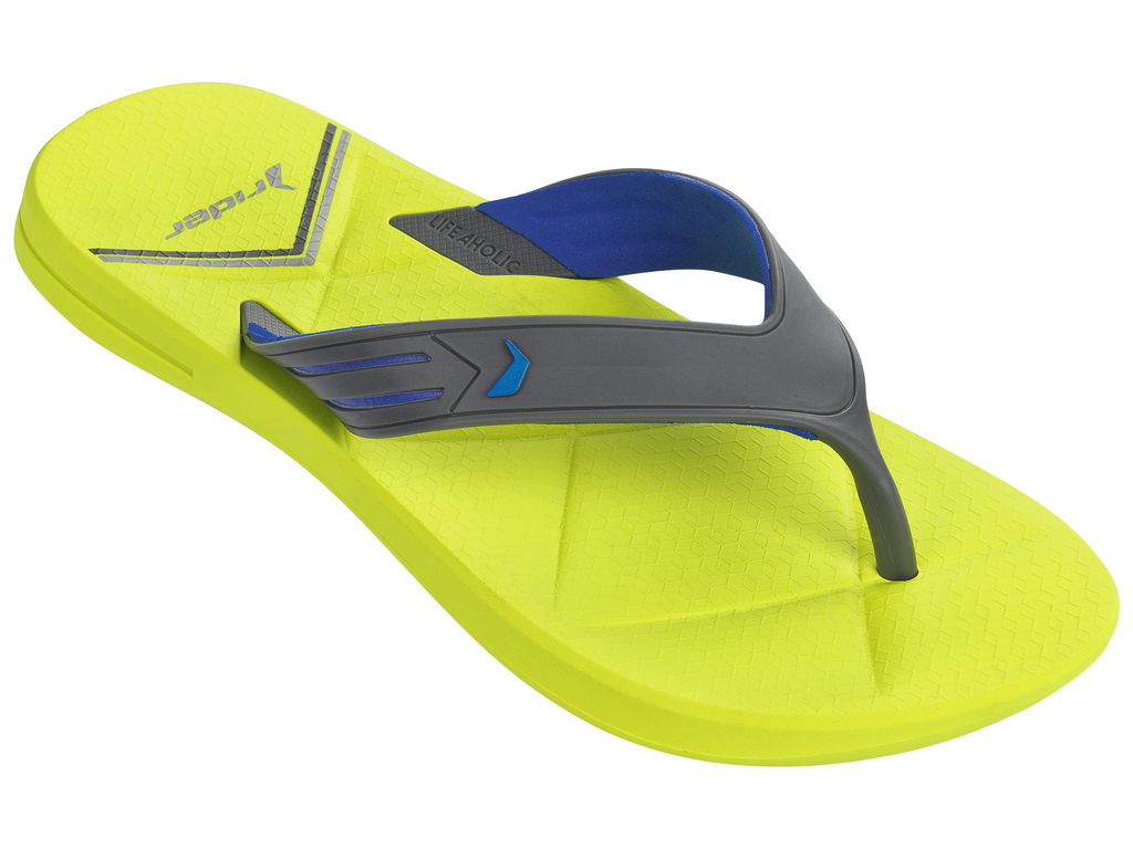 Сланцы мужские Rider Easy Thong Ad, цвет: желтый, серый. 82026-24266. Размер 37/38 (38/39)82026-24266 Сланцы мужские Rider Easy Thong Ad, цвет: желтый, серый. 82026-24266. Размер 37/38 (38/39)82026-24266Стильные мужские сланцы Easy Thong Ad от Rider придутся вам по душе. Верх модели выполнен из поливинилхлорида. Подошва выполнена из ЭВА материала. Ремешки с перемычкой гарантируют надежную фиксацию модели на ноге. Рельефная поверхность верхней части подошвы комфортна при движении. Основание подошвы дополнено рифлением.