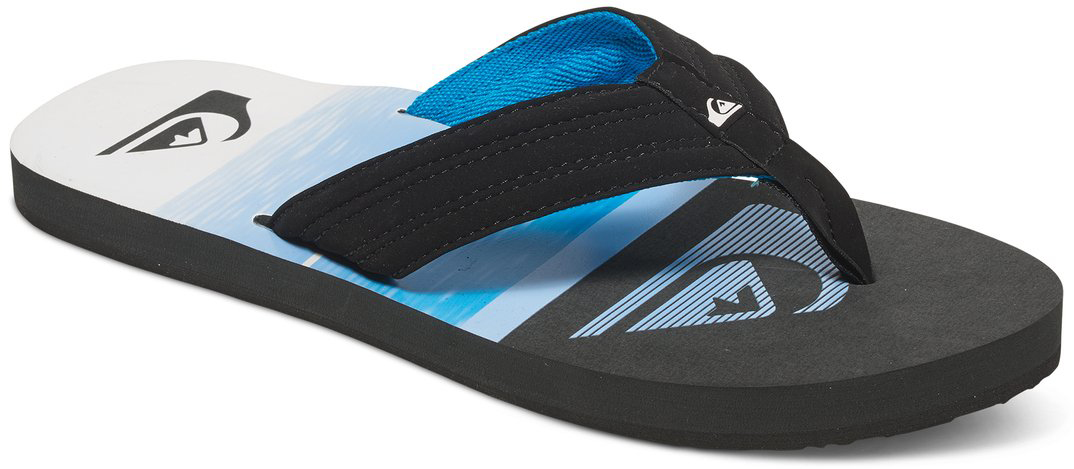 Сланцы мужские Quiksilver Basis, цвет: черный, синий. AQYL100231-XKBW. Размер 10 (43)AQYL100231-XKBW Сланцы мужские Quiksilver Basis, цвет: черный, синий. AQYL100231-XKBW. Размер 10 (43)AQYL100231-XKBWСтильные сланцы от Quiksilver - отличный выбор для летнего отдыха. Верх модели выполнен из синтетического нубука, который не портится от взаимодействия с водой. Подъем стопы анатомической формы. Упругая губчатая каучуковая подошва с логотипом Quiksilver обеспечивает уверенное сцепление с любой поверхностью. Удобные сланцы прекрасно подойдут для похода в бассейн или на пляж.