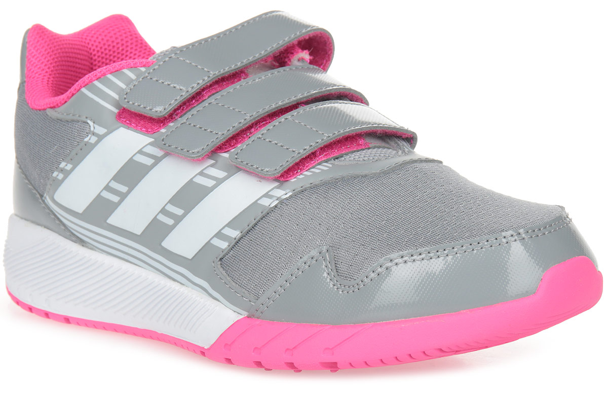 Кроссовки для девочки adidas AltaRun CF K, цвет: серый, белый, фиолетовый. BA7917. Размер 3,5 (35,5)BA7917 Кроссовки для девочки adidas AltaRun CF K, цвет: серый, белый, фиолетовый. BA7917. Размер 3,5 (35,5)BA7917В этих детских беговых кроссовках удобно как играть, так и заниматься спортом. Прочная и при этом гибкая конструкция обеспечивает ежедневный комфорт. Дышащий верх из сетки дополнен вставками, поддерживающими стопу в правильном положении. Двухцветная промежуточная подошва в спортивном стиле и ремешки на липучках.