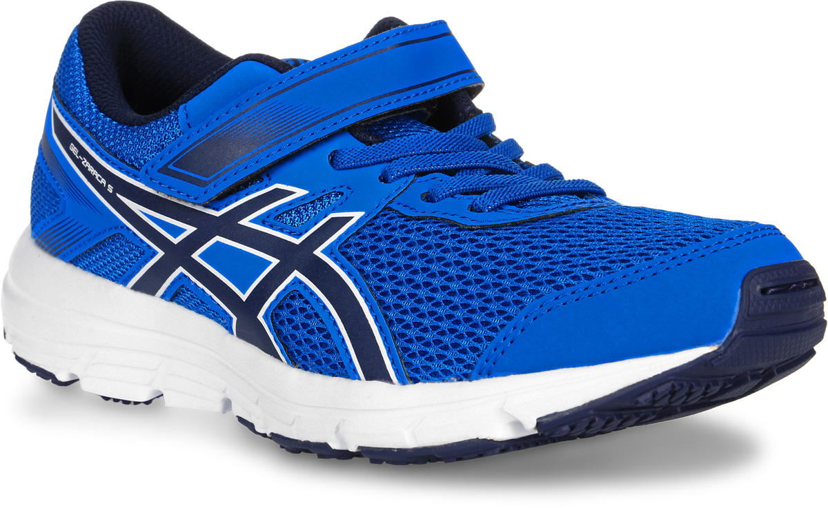Кроссовки детские Asics Gel-Zaraca 5 Gs, цвет: синий. C635N-4249. Размер 3H (34)C635N-4249 Кроссовки детские Asics Gel-Zaraca 5 Gs, цвет: синий. C635N-4249. Размер 3H (34)C635N-4249Детские беговые кроссовки, легкие словно пушинка, — отличный вариант для спортплощадки, школы и встреч с друзьями. Невероятно легкие детские кроссовки Gel-Zaraca 5 дарят ребенку возможность быть настолько активным, насколько ему этого хочется. Подчеркнуто минималистский дизайн сочетается с низким профилем с амортизацией для естественного бега. Серия гибкой обуви Zaraca выдержала испытание временем. Естественные движения ног в легкой и удобной обуви. Поддержка каждого шага благодаря амортизации GEL в задней части подошвы.