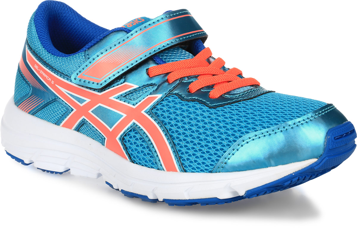 Кроссовки детские Asics Gel-Zaraca 5 Ps, цвет: коралловый, голубой. C636N-3906. Размер 1 (31)C636N-3906 Кроссовки детские Asics Gel-Zaraca 5 Ps, цвет: коралловый, голубой. C636N-3906. Размер 1 (31)C636N-3906Детские беговые кроссовки, легкие словно пушинка, — отличный вариант для спортплощадки, школы и встреч с друзьями. Невероятно легкие детские кроссовки Asics Gel-Zaraca 5 Ps дарят ребенку возможность быть настолько активным, насколько ему этого хочется. Подчеркнуто минималистский дизайн сочетается с низким профилем с амортизацией для естественного бега. Серия гибкой обуви Zaraca выдержала испытание временем. Естественные движения ног в легкой и удобной обуви. Поддержка каждого шага благодаря амортизации GEL в задней части подошвы. На ноге модель фиксируют шнуровка и ремешок на липучке.