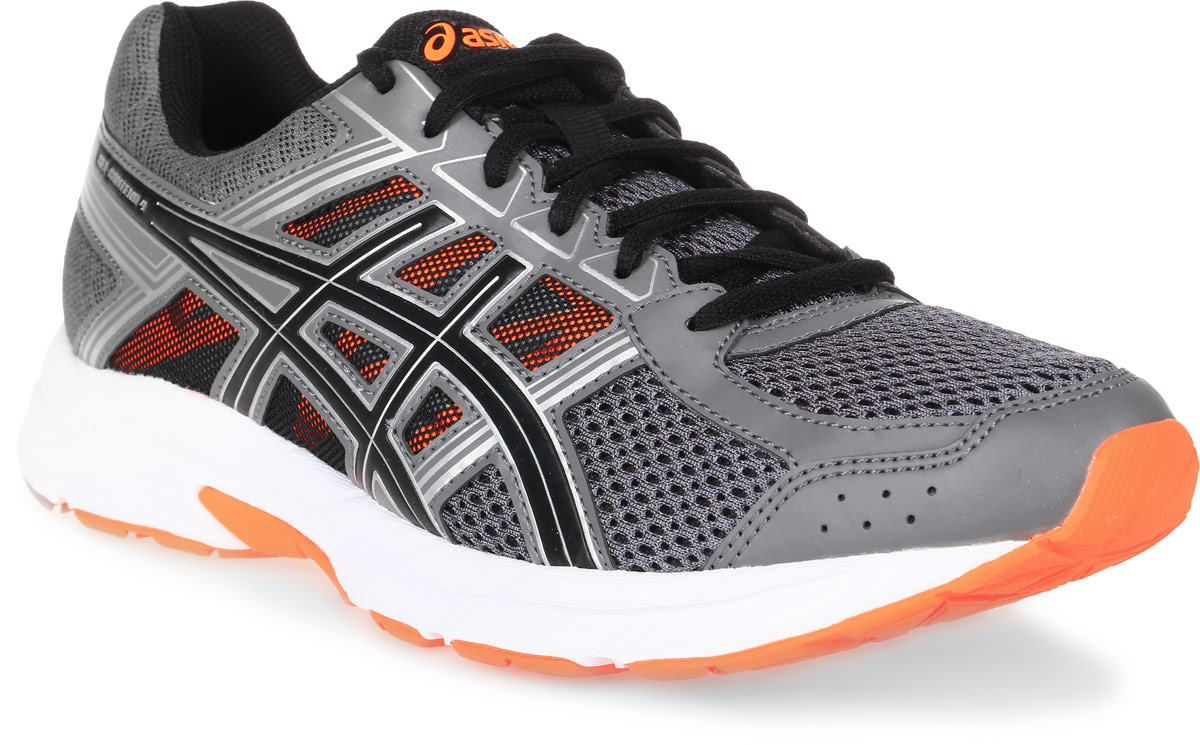 Кроссовки для бега мужские Asics Gel-Contend 4, цвет: серый, оранжевый. T715N-9790. Размер 8 (40)T715N-9790 Кроссовки для бега мужские Asics Gel-Contend 4, цвет: серый, оранжевый. T715N-9790. Размер 8 (40)T715N-9790Беговые кроссовки Asics Gel-Contend 4 - модель, обладающая отличной амортизацией, разработана для спортсменов с нейтральной пронацией. 3М Reflective. Светоотражающие элементы обеспечивают безопасность при условиях плохой видимости. Съемную стельку при необходимости можно заменить на ортопедическую. SpEVA. Промежуточная подошва изготовлена из вспененного материала для поглощения вибраций, способствует скорейшему восстановлению после сжатия и уменьшает вероятность пробоя промежуточной подошвы. Система амортизации Asics Gel. Вставка Asics Gel в задней части промежуточной подошвы снижает нагрузку на ноги и позвоночник спортсмена. Californian Slip Lasting. Колодка Калифорния, верх которой прострочен и соединен со средней подошвой, обеспечивает стабильность и комфорт.