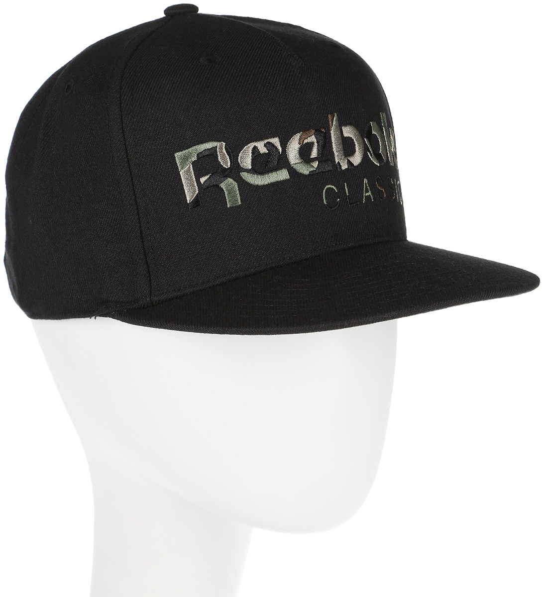 Бейсболка Reebok Cl Camo Cap, цвет: черный, хаки. BJ9146. Размер (58/60)BJ9146 Бейсболка Reebok Cl Camo Cap, цвет: черный, хаки. BJ9146. Размер (58/60)BJ9146Бейсболка Reebok Cl Camo Cap станет идеальным дополнением вашего стильного образа. Внутренняя лента с технологией Speedwick отлично защищает от пота, а регулируемая застежка обеспечивает идеальную посадку.Модель оформлена классическим логотип Reebok и отверстиями для вентиляции. Камуфляжный принт с внутренней стороны козырька.