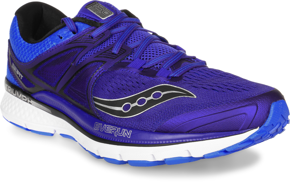 Кроссовки для бега мужские Saucony Triumph Iso3, цвет: синий. S20346-1. Размер 8,5 (41)S20346-1 Кроссовки для бега мужские Saucony Triumph Iso3, цвет: синий. S20346-1. Размер 8,5 (41)S20346-1Мужские кроссовки для бега Saucony Triumph Iso3 выполнены из сетчатого текстиля и полимера, отличающихся эластичностью и легкостью.Материал очень мягкий и отлично пропускает воздух, позволяя ногам дышать. Конструкция ISOFIT обеспечивает плотное прилегание стопы, способствуя эффективной спортивной посадке. Максимальная амортизация для нейтральных пронаторов.Новая версия модели Triumph отличается дополнительной вставкой из материала EVERUN в пяточной части, а также слоем из EVERUN, расположенным прямо под стелькой, уменьшает ударную нагрузку, распределяя ее по всей стопе. Шнуровка надежно фиксирует модель на ноге. Внутренняя поверхность и стелька из текстиля комфортны при движении.Подошва с технологией TRI-Flex, изготовленная из высококачественной легкой резины, обеспечивает гибкость и идеальное сцепление. Поверхность подошвы дополнена рельефным рисунком.