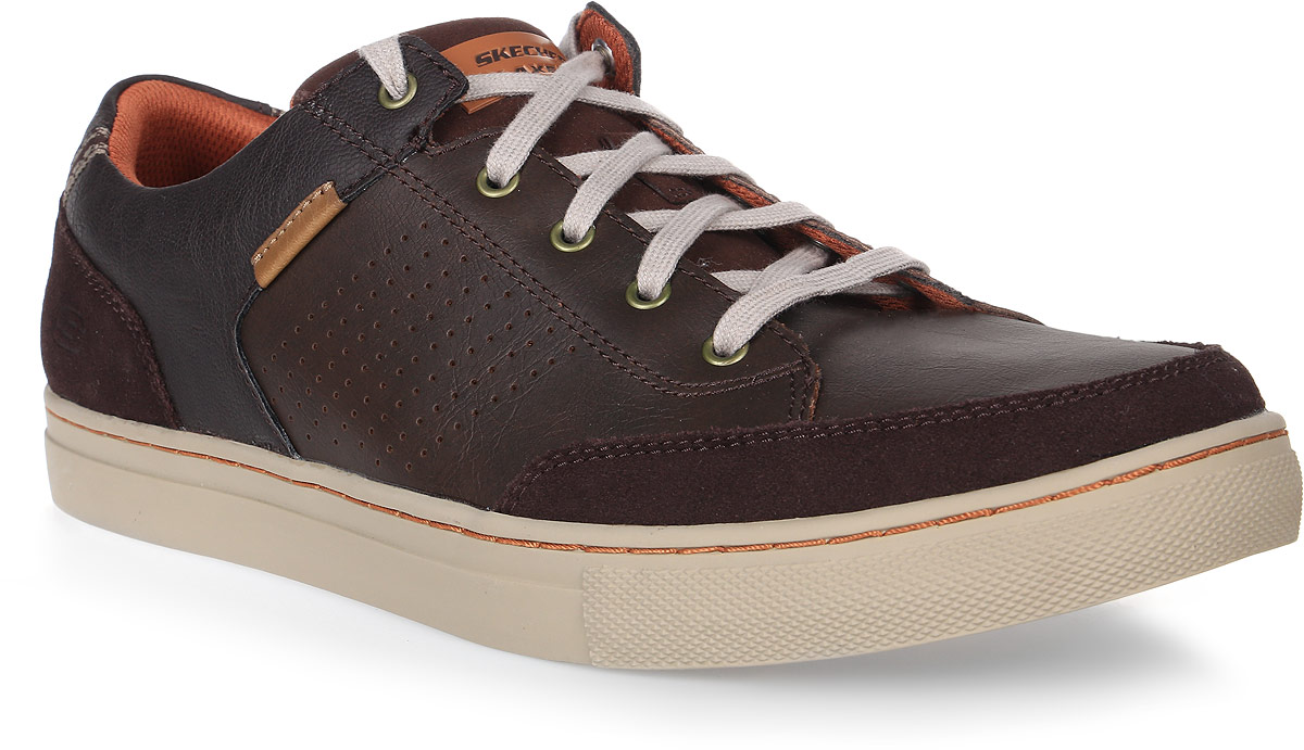 Кеды мужские Skechers Elvino - Lemen, цвет: коричневый. 64796-BRN. Размер 12 (46,5)64796-BRN Кеды мужские Skechers Elvino - Lemen, цвет: коричневый. 64796-BRN. Размер 12 (46,5)64796-BRNСтильные мужские кеды Skechers отлично подойдут для повседневной носки. Верх модели выполнен из натуральной кожи. Удобная шнуровка надежно фиксирует модель на стопе. Подошва обеспечивает легкость и естественную свободу движений.