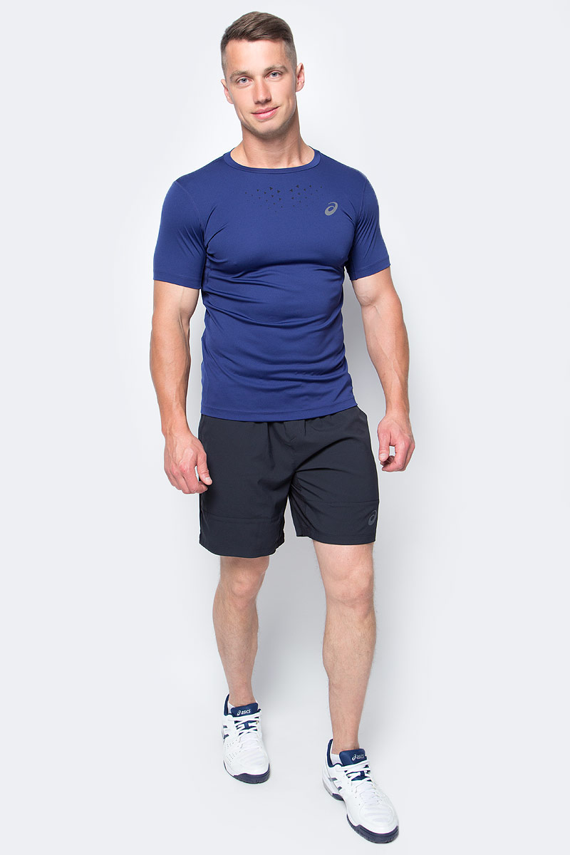 Футболка для бега мужская Asics Stride SS Top, цвет: темно-синий. 141198-8052. Размер M (48/50)141198-8052 Футболка для бега мужская Asics Stride SS Top, цвет: темно-синий. 141198-8052. Размер M (48/50)141198-8052Мужская футболка Asics выполнена из эластичного полиэстера.У модели классический круглый ворот и короткие стандартные рукава. Изделие оформлено дышащими вставками и дополнено светоотражающими деталями. Технология Motion Dry позволяет выводить влагу, оставляя тело сухим и сохраняя его оптимальный температурный режим.