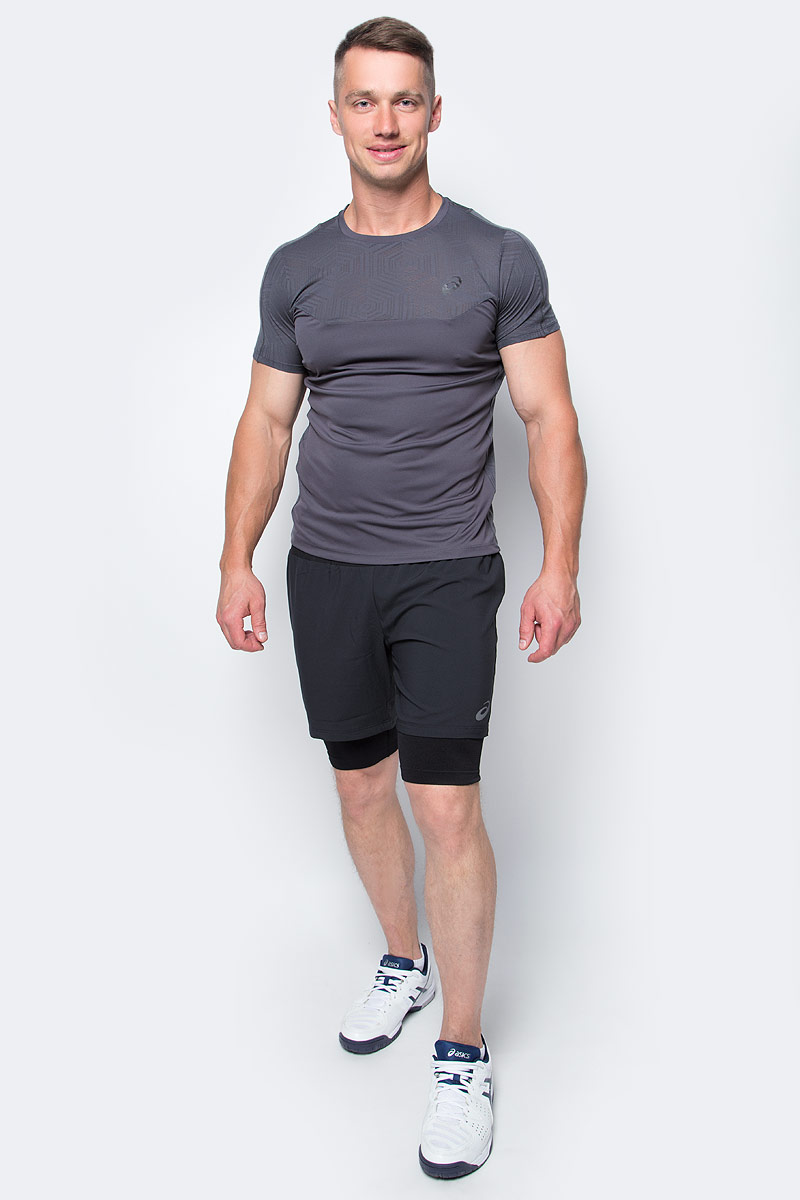 Шорты для бега мужские Asics 2-N-1 Short, цвет: черный. 141245-0904. Размер XL (52/54)141245-0904 Шорты для бега мужские Asics 2-N-1 Short, цвет: черный. 141245-0904. Размер XL (52/54)141245-0904Мужские шорты Asics 2-N-1 Short, станут отличным дополнением к вашему спортивному гардеробу. Они выполнены из полиэстера, удобно сидят и превосходно отводят влагу от тела, оставляя кожу сухой. Модель дополнена эластичной резинкой на поясе. Эти модные шорты идеально подойдут для бега и других спортивных упражнений. В них вы всегда будете чувствовать себя уверенно и комфортно.