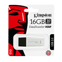 Kingston DataTraveler 102 16GBTS16GJF590K Kingston DataTraveler 102 16GBTS16GJF590KUSB флэш-накопитель Kingston Data Traveler 102 выполнен в яркой цветовой гамме, он позволит быстро и удобно перенести данные, передать или сохранить их. Большая емкость устройства позволяет иметь достаточно места для хранения любимой музыки, фильмов, фотоальбомов, документов и другой необходимой информации.