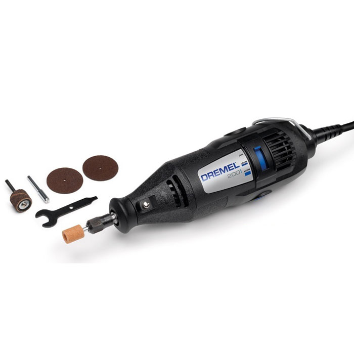 Гравер Dremel 200 JD (F0130200JD)F0130200JD Гравер Dremel 200 JD (F0130200JD)F0130200JDМногофункциональный инструмент Dremel 200 JD F0130200JD для различных видов работ: абразивная обработка, шлифование, резьба, гравировка и прочее. Инструмент очень прост в использовании и совместим со всеми насадками Dremel. Двигателя мощность 125 Вт хватает для выполнения различных работ. Регулировка скоростей позволяет выбрать нужную в зависимости от обрабатываемого материала. Dremel серии 200 является идеальным многофункциональным инструментом для знакомства с линейкой инструментов Dremel. Он прост и удобен в использовании и гарантирует надежность и высокое качество Dremel по доступной цене. Этот инструмент совместим со всеми насадками и приставками. Благодаря включенным в комплект поставки насадкам для шлифовки, резки металла и заточки пользователь сразу же может начать работать с инструментом Dremel.