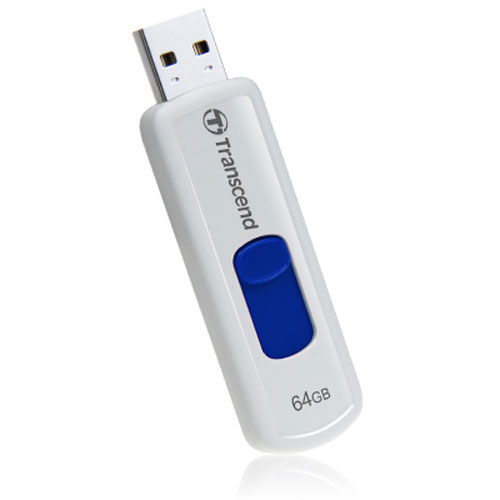 Transcend JetFlash V530 64GBTS64GJF530 Transcend JetFlash V530 64GBTS64GJF530Флэш-накопитель Transcend JetFlash V530 - устройство для хранения и переноса документации, фото, музыки и видео, которое с легкостью может поместиться у Вас в кармане или кошельке. JetFlash 530 поддерживает функцию, которая позволяет использовать накопитель как ключ для разблокировки компьютера. Также Вы сможете скачать программное обеспечение JetFlash elite для более эффективной работы с данными, хранящимися на JetFlash 530.Флэш-накопитель оснащен выдвижным USB-коннектором для максимально удобного использования и светодиодным индикатором, который во время передачи данных мигает. Он заключен в белоснежный глянцевый корпус с синей вставкой и совместим с технологией Plug and Play для легкого хранения и передачи данных. Флешка обладает прочным корпусом с ультразвуковой технологией сварки, что делает ее устойчивой к ударам и падениям.