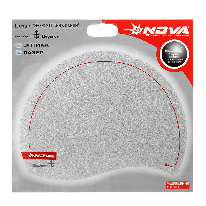 Nova Microptic+ Elegance, SilverN-OP3ES Nova Microptic+ Elegance, SilverN-OP3ESКоврик для оптической мыши Nova Microptic+ Elegance обеспечит качественное скольжение мыши и уверенную работу ее оптической системы.