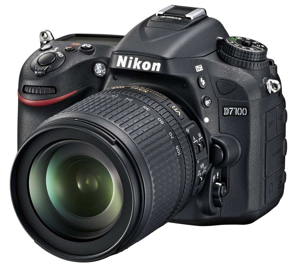 Nikon D7100 Kit 18-105 VR цифровая зеркальная фотокамераVBA360K001 Nikon D7100 Kit 18-105 VR цифровая зеркальная фотокамераVBA360K001Производительная 24,1-мегапиксельная фотокамера Nikon D7100 формата DX позволит любителям фотосъемки создавать незабываемые динамичные фотографии. Эта многофункциональная, чрезвычайно легкая и компактная модель, заключенная в прочный корпус, позволяет расширить возможности фотосъемки. Благодаря 51-точечной системе АФ фотокамеры Nikon D7100 Вы можете воплощать в жизнь свое творческое видение на профессиональном уровне и при этом получать превосходные фотографии с высоким уровнем детализации, а также четкие и резкие видеоролики в формате Full HD. Расширенные возможности для получения изображений превосходного качества: Фотокамера Nikon D7100 оснащена множеством различных функций, благодаря которым перед Вами открываются неограниченные возможности для съемки, а также достигается невиданное ранее качество изображений. Мощная КМОП-матрица формата DX с разрешением 24,1 мегапикселя гарантирует получение резких и детализированных изображений. За счет того,...