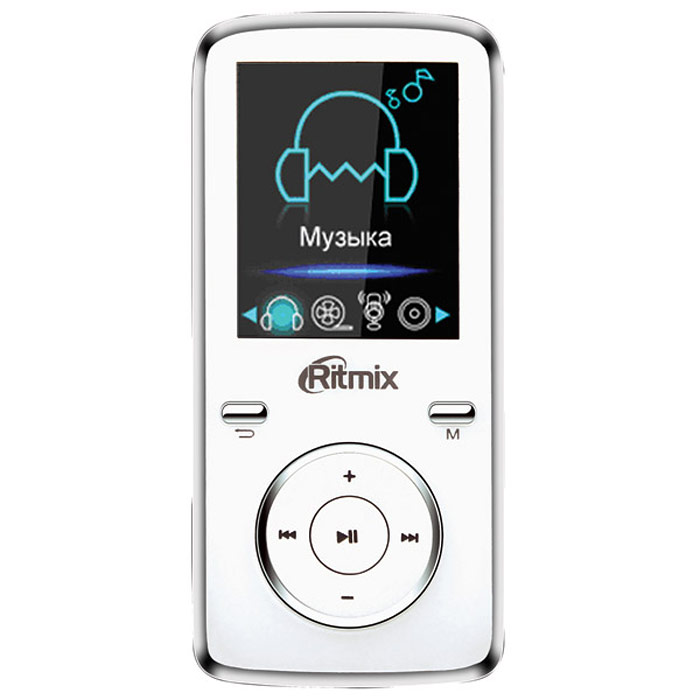 Ritmix RF-4950 4GB, White mp3-плеерRITMIX RF-4950 Ritmix RF-4950 4GB, White mp3-плеерRITMIX RF-4950Ritmix RF-4950 - это компактный удобный плеер с элегантным запоминающимся дизайном. Этот стильный гаджет оснащен всем необходимым: цветным ЖК-дисплеем, встроенным диктофоном, FM-радио, слотом для карт памяти MicroSD и т.д. Устройство воспроизводит видеофайлы, а также отображает текстовые документы. Внешнего динамика нет.