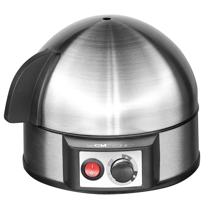 Clatronic EK 3321, Grey Metallic яйцеваркаEK 3321 Clatronic EK 3321, Grey Metallic яйцеваркаEK 3321Clatronic EK 3321 - это электрическая яйцеварка на 7 яиц, которые готовятся на пару, при этом используется минимальное количество воды.3 степени готовности яицРегулируемая степень приготовленияЭлектронное управлениеСъемная подставка для яицИзмерительный стаканчикКонтрольная лампочкаАкустический сигнал (зуммер)Питание от сети 220В