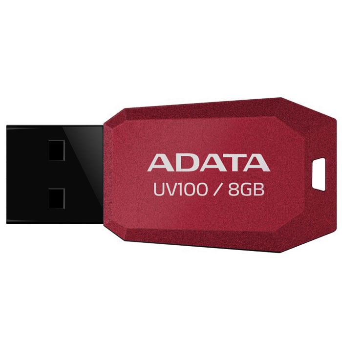 ADATA UV100 8GB, Red флэш-накопительAUV100-8G-RRD ADATA UV100 8GB, Red флэш-накопительAUV100-8G-RRDТонкий флеш-накопитель ADATA UV100 расширяет предлагаемый широкий ассортимент портативных устройств хранения данных. Накопитель имеет бесколпачковую конструкцию, исключающую риск потери колпачка. Отверстие в корпусе позволяет легко носить накопитель на шнурке или брелоке для ключей. Для тех, кто разбирается в моде, накопитель выгодно отличается внешним видом, напоминающим огранку бриллианта, что позволяет владельцам подчеркнуть свой уникальный личный стиль. Обладая длиной всего 41 мм и толщиной лишь 5.8 мм, этот накопитель является в высшей степени компактным и экономичным решением для тех, кто считает переносимость данных насущной необходимостью.