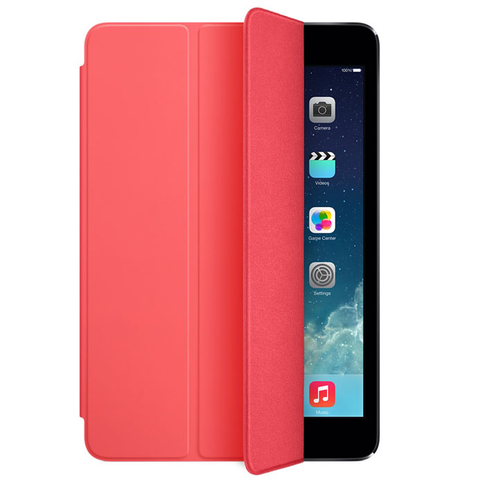 Apple iPad mini Smart Cover чехол для iPad mini Retina, PinkMF061ZM/A Apple iPad mini Smart Cover чехол для iPad mini Retina, PinkMF061ZM/AЛёгкая и прочная обложка Apple iPad Smart Cover полностью обновлена, чтобы соответствовать дизайну iPad mini с дисплеем Retina. Она защищает дисплей планшета, не закрывая заднюю часть алюминиевого корпуса. Поэтому Ваш iPad выглядит именно как iPad — только он лучше защищён. Обложка изготовлена из мягкого прочного полиуретана и доступна в шести ярких цветах. А её мягкая подкладка из микрофибры того же цвета помогает поддерживать экран в чистоте. Крепление обложки идеально прилегает к корпусу планшета, а магниты надёжно удерживают её. При открытии чехла-обложки iPad mini автоматически выходит из режима сна, а при закрытии моментально возвращается в режим сна. Обложка Smart Cover может служить подставкой для набора текста. Сложите её, чтобы установить iPad mini с удобным наклоном. Продуманная конструкция обложки Smart Cover также позволяет сложить её и превратить в идеальную подставку для общения в FaceTime и просмотра фильмов.