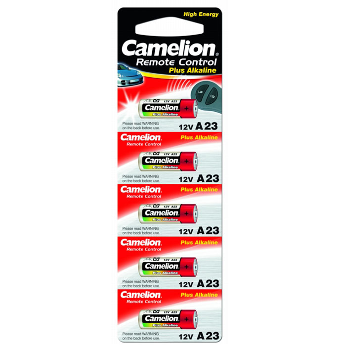 Camelion A23 BL-5 (A23-BP5) батарейка,12В, 5 шт8467 Camelion A23 BL-5 (A23-BP5) батарейка,12В, 5 шт8467Специальные щелочные элементы питания Camelion LR23А с высоким выходным напряжением предназначены для использования в пультах дистанционного управления различных сигнализаций.