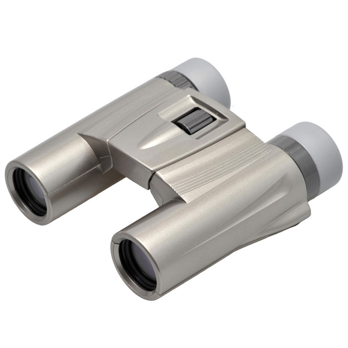 Kenko Ultra View 10x25 DH, Silver бинокль5609 Kenko Ultra View 10x25 DH, Silver бинокль5609Все бинокли Pastel серии ultraVIEW выполнены в новом современном дизайне и представлены богатой цветовой гаммой корпусов: красный, розовый, фиолетовый, серебряный, белый, чёрный. Данная линейка биноклей выгодно отличается не только стильным внешним видом, но и многофункциональностью применения в комбинации с улучшенными оптическими характеристиками. Основные характеристики биноклей Kenko ultraVIEW 10x25 Pastel: •Суперкомпактный и лёгкий (вес 285 г), диаметр объектива 25 мм•Многослойное просветление•Roof-призма из стекла BaK-4 обеспечивает чёткое и контрастное изображение с хорошей цветопередачей •Использование экологически чистых материалов•Большое увеличение - 10 кратОсновное назначение бинокля KENKO ULTRA VIEW 10x25 DH (Silver) Бинокль KENKO ULTRA VIEW 10x25 DH (Silver) прекрасно подойдёт для проведения любительских наблюдений при достаточном уровне освещённости (дневное время суток, ранние сумерки). Вы сможете наблюдать за жизнью птиц и зверей или игрой любимой спортивной команды, обозревать окрестности или любоваться красотой природы во время прогулки или туристического путешествия. Конструктивные особенности бинокля KENKO ULTRA VIEW 10x25 DH (Silver) Бинокль KENKO ULTRA VIEW 10x25 DH (Silver) выполнен в корпусе из качественного пластика (поликарбоната), устойчив к механическим и температурным воздействиям. Полимерное покрытие корпуса (эластомер) не скользит в руках и надёжно защищает оптическую конструкцию прибора от вмятин и вредного воздействия окружающей среды. Цвет корпуса - серебристый. Использование Roof призм в конструкции прибора значительно уменьшает вес и габаритные размеры бинокля KENKO ULTRA VIEW 10x25 DH (Silver), его легко перевозить в сумке или рюкзаке, удобно держать в руках или носить на шее с помощью ремешка, входящего в комплект. Для увеличения светопропускания все линзы KENKO ULTRA VIEW 10x25 DH (Silver) имеют многослойное просветляющее покрытие, которое характеризуется низкими потерями на отражение и усиливает контраст получаемого изображения. Удобная система центральной фокусировки бинокля KENKO ULTRA VIEW 10x25 DH (Silver) позволяет настраивать фокус сразу обоих окуляров, не прекращая наблюдения. Кольцо настройки диоптрий поможет компенсировать разницу между остротой зрения левого и правого глаза.