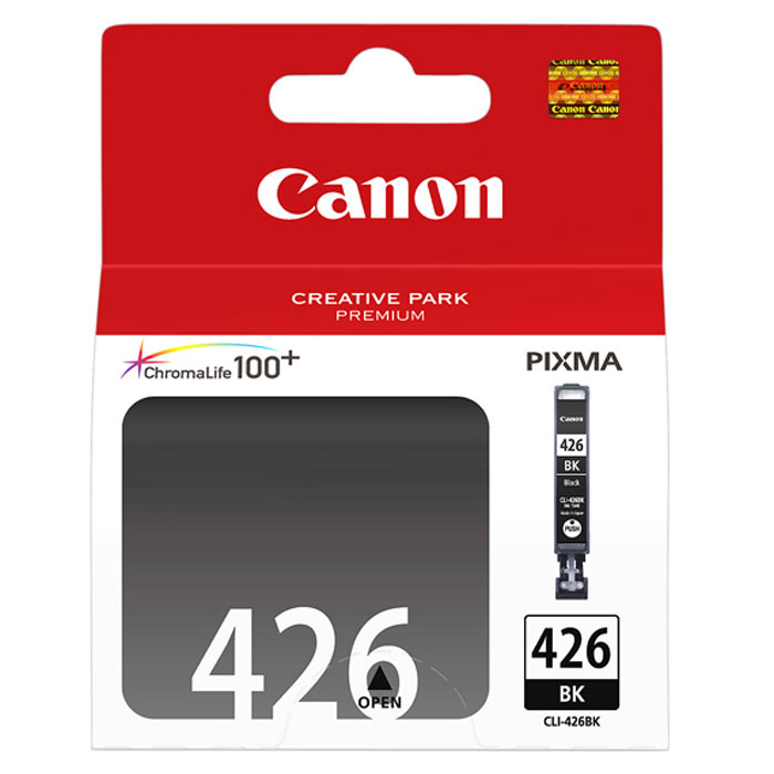 Canon CLI-426BK картридж, Black4556B001 Canon CLI-426BK картридж, Black4556B001Картридж с чернилами Canon CLI-426 предназначен для струйных принтеров Canon. Ресурс чернильниц сильно зависит от содержания печатаемого документа и установленного качества печати.