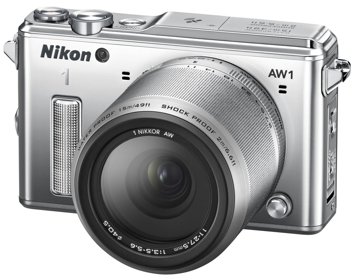 Nikon 1 AW1 Kit 11–27.5, Silver цифровая фотокамераVVA202K001 Nikon 1 AW1 Kit 11–27.5, Silver цифровая фотокамераVVA202K001Водонепроницаемая, ударопрочная, морозостойкая и удивительно быстрая фотокамера Nikon 1 AW1 никогда вас не подведет. Куда бы вы ни отправились - на горнолыжный курорт, в путешествие на яхте или на захватывающее сафари, эта системная фотокамера всегда будет защищена от повреждений и воздействия неблагоприятных погодных условий. Минималистичный дизайн фотокамеры отлично впишется и в роскошную обстановку городских мероприятий. Система EXPEED 3A со сдвоенным процессором нового поколения от компании Nikon обрабатывает данные с невероятной скоростью, благодаря чему достигается невероятная производительность в любой ситуации. Система легко справляется со многими задачами фотокамеры, требующими интенсивной работы процессора, например высокоскоростной непрерывной съемкой или одновременной записью фотографий и видеороликов. С помощью функции Съемка лучшего момента вы всегда сможете получить лучший снимок. В режиме Замедленный просмотр фотокамера снимает до...