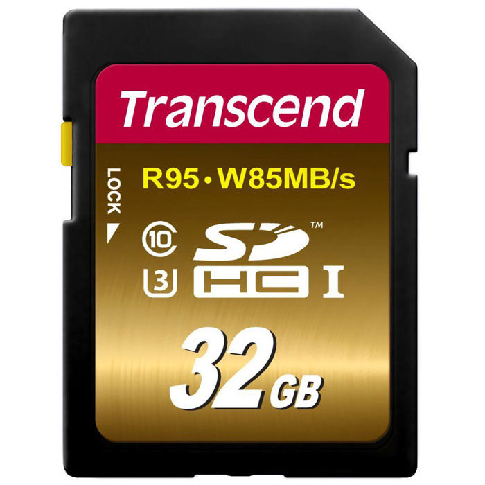 Transcend SDHC Class 10 UHS-I U3Х 32GB карта памятиTS32GSDU3X Transcend SDHC Class 10 UHS-I U3Х 32GB карта памятиTS32GSDU3XКарты памяти Transcend SDHC UHS-I Speed Class 3 (U3) способны с легкостью справиться с потоками данных, генерируемыми цифровыми камерами, совместимыми со стандартом UHS-I. Благодаря рекордным скоростям чтения и записи, которые достигают 95 и 85 МБ/с, соответственно, они позволяют записывать видео сверхвысокого разрешения 4K и существенно сэкономить время, требуемое на переписывание видео на компьютер. Встроенная технология ECC позволяет обнаруживать и исправлять ошибки при передаче данных. Эксклюзивная программа RecoveRx обеспечивает надежное восстановление удаленных и утраченных данных с портативных носителей. Внимание: перед оформлением заказа, убедитесь в поддержке Вашим электронным устройством карт памяти данного объема.