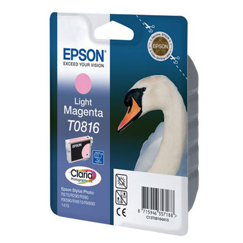 Epson T0816 (C13T11164A10), Light Magenta картридж для R270/RX590/T50/TX650/1410C13T11164A10 Epson T0816 (C13T11164A10), Light Magenta картридж для R270/RX590/T50/TX650/1410C13T11164A10Картридж Epson T081 с чернилами для струйной печати.