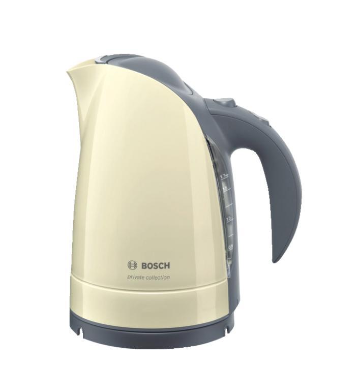 Bosch TWK 6007, электрочайникTWK6007N Bosch TWK 6007, электрочайникTWK6007NЭлектрический чайник Bosch TWK 6007 серии private collection с автоматическим отключением и световым индикатором работы поможет быстро вскипятить воду. Индикатор уровня воды и подставка с поворотом на 360° обеспечат удобство использования, съемный фильтр от накипи из нержавеющей стали и скрытый нагревательный элемент увеличат срок службы прибора, а стильный дизайн позволит стать чайнику украшением вашей кухни.