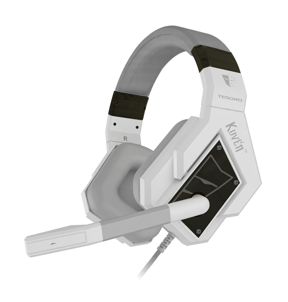 Tesoro Kuven 7.1 Angel TS-A1, White проводная гарнитураKuven 7.1 Angel TS-A1 White Tesoro Kuven 7.1 Angel TS-A1, White проводная гарнитураKuven 7.1 Angel TS-A1 WhiteПрофессиональная игровая гарнитура Tesoro Kuven 7.1 - это результат долгих исследований геймерских пристрастий и требований. Они совмещают в себе всё необходимое: виртуализированный звук 7.1, мощные 50-мм динамики, закрытые чашки со съёмными шумопоглощающими амбушюрами, контроллер звука, высококачественный микрофон и стильный внешний вид. Данная модель обладает чистейшим звучанием и обеспечивают превосходную слышимость во время игры. Благодаря продвинутой технологии виртуализации объёмного звука, вы сможете быть готовым к столкновению с самым осторожным противником, потому что будете слышать его задолго до того, как он сможет вас увидеть. Благодаря виртуализированному звуку 7.1 вы сможете точно определять местоположение ваших противников и составлять наиболее полную картину боя. 50-мм динамики обеспечивают мощное, чистое звучание, благодаря которому погружение в игру будет максимально глубоким. Закрытый тип наушников и плотные амбушюры позволят...