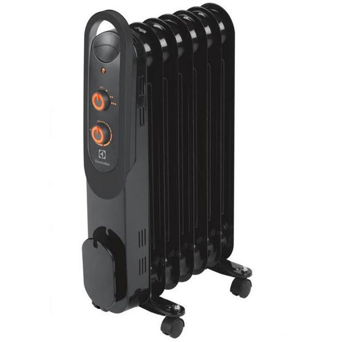 Electrolux 4157M/EOH масляный обогревательEOH/M-4157 Electrolux 4157M/EOH масляный обогревательEOH/M-4157Electrolux EOH/M-4157 - современная модель масляного радиатора, отличающаяся максимальной безопасностью, высокой надежностью и экологичностью, а также компактными размерами. В качестве наполнителя радиатор использует экологичное масло HD-300, проходящее многоступенчатую систему очистки. Оснащен защитой от опрокидывания. Electrolux EOH/M-4157 имеет простое эргономичное управление, место для хранения шнура питания, а также оснащен ручкой для удобства передвижения. Масляный радиатор Electrolux EOH/M-4157 может работать в трёх режимах обогрева на выбор: Мощность обогрева 600 Вт, мощность обогрева 900 Вт, мощность обогрева 1500 Вт.
