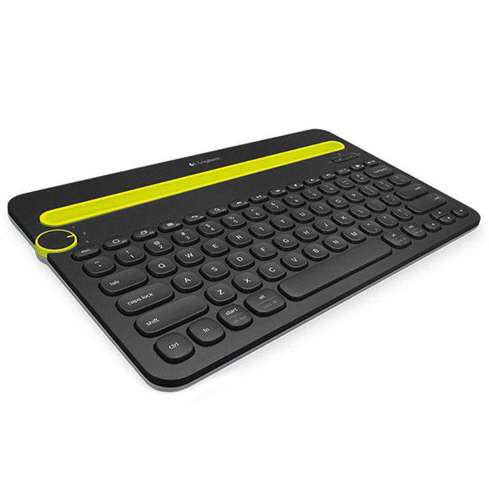 Logitech Bluetooth Multi-Device Keyboard K480 (920-006368) клавиатура920-006368 Logitech Bluetooth Multi-Device Keyboard K480 (920-006368) клавиатура920-006368Bluetooth Multi-Device Keyboard K480 беспроводная настольная клавиатура для компьютера, планшета и смартфона. Просто поверните диск Easy-Switch, чтобы выбрать для ввода текста одно из трех подключенных беспроводных устройств Bluetooth. Встроенная подставка удерживает телефон или планшет под нужным углом, чтобы вам было удобно читать текст на экране во время набора.