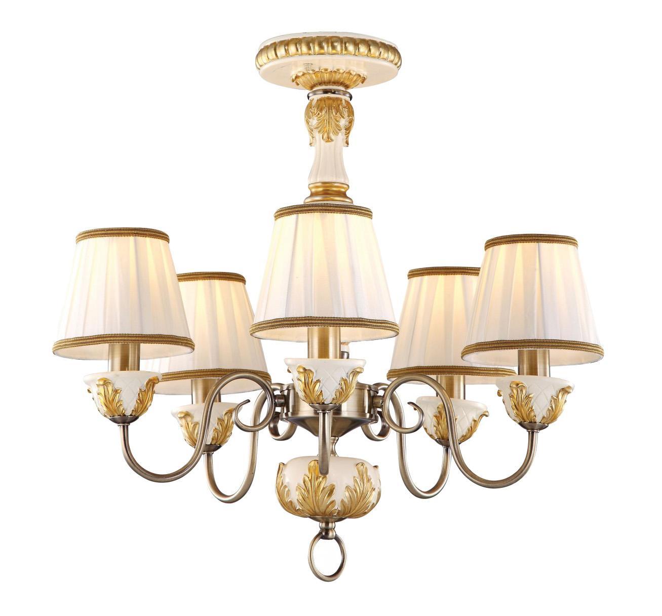 A9570PL-5WG BENESSERE Потолочная люстраA9570PL-5WG A9570PL-5WG BENESSERE Потолочная люстраA9570PL-5WGA9570PL-5WG BENESSERE Потолочная люстра 5xE14 40W Материал: Арматура: Металл / Плафон: Ткань Цвет: Арматура: БЕЛО-ЗОЛОТОЙ / Плафон: Белый Размер: 56x56x56