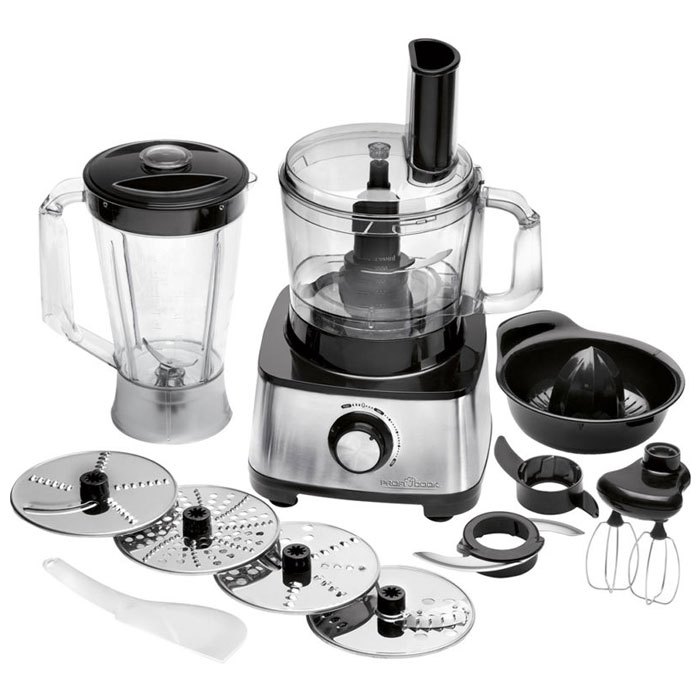 Profi Cook PC-KM 1063 кухонный комбайнPC-КМ 1063 Profi Cook PC-KM 1063 кухонный комбайнPC-КМ 1063Profi Cook PC-КМ 1063 - высокопроизводительный кухонный комбайн с максимальной мощностью мощностью 1200 B. Корпус прибора выполнен из нержавеющей стали. Данная модель имеет функцию регулировки скорости, а также турбо-режим. Рабочая чаша имеет шкалу и наливную воронку. Весь этот функционал позволит выполнять на этом приборе множество различных операций, включая дробление льда и взбивание коктейлей.