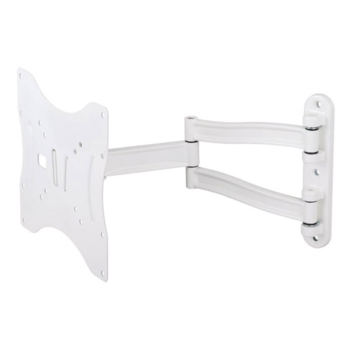 Kromax Techno-3, White настенный кронштейн для ТВTECHNO-3white Kromax Techno-3, White настенный кронштейн для ТВTECHNO-3whiteНаклонно-поворотный стальной кронштейн Techno-3 для LCD/LED телевизоров и мониторов с диагональю от 15 до 40 дюймов. В конструкции крепления предусмотрен держатель проводов. В комплект изделия входят пластиковые накладки, которые придают кронштейну эстетичный вид и скрывают место крепления кронштейна. Съемная монтажная пластина облегчает установку кронштейна - пластина крепится к задней панели телевизора, затем по специальным пазам входит в стеновое крепление, что упрощает монтаж. Крепежная пластина изготовлена из стали толщиной 2 мм. Прочная стальная конструкция обеспечит надежность крепления Вашего телевизора на стене. Небольшой размер настенной монтажной площадки позволяет удачно закрепить кронштейн в углу, на колонне, стыке, и даже на рельефной поверхности.